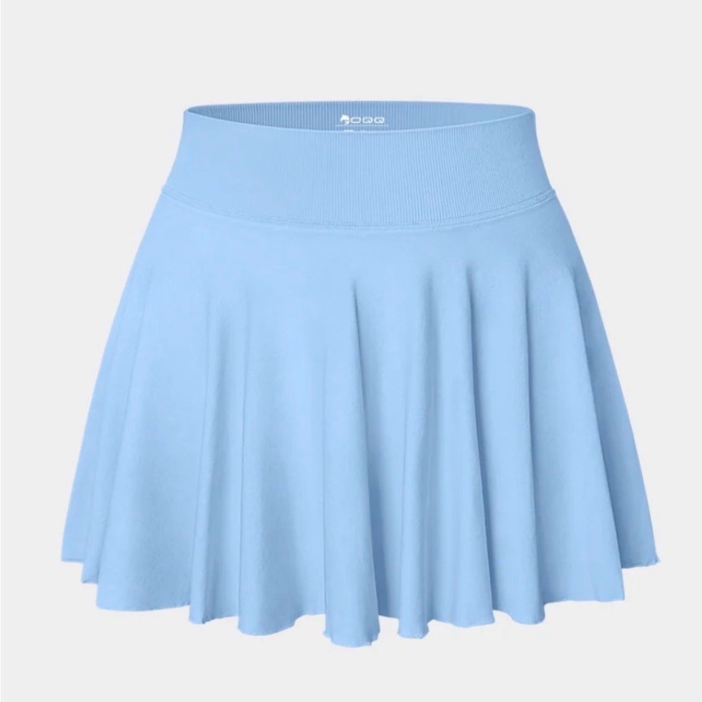 OQQ Blue Tennis Skort Athletic Skirt Built In Shorts Athleisure Medium